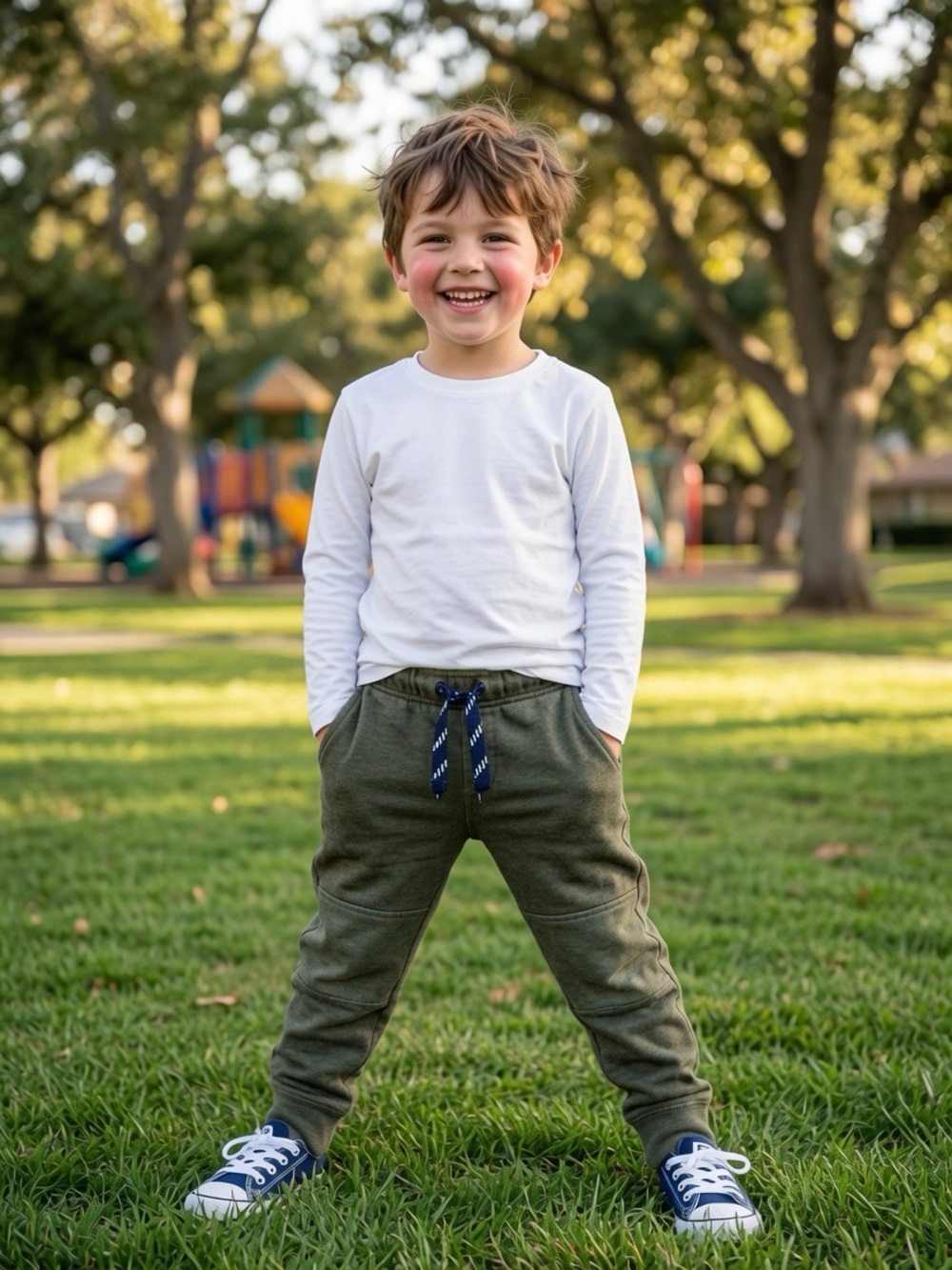 Lee Kids Olive Drawstring Jogger Pants